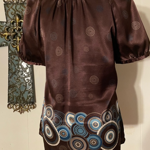 Silky brown blouse - Picture 4 of 5